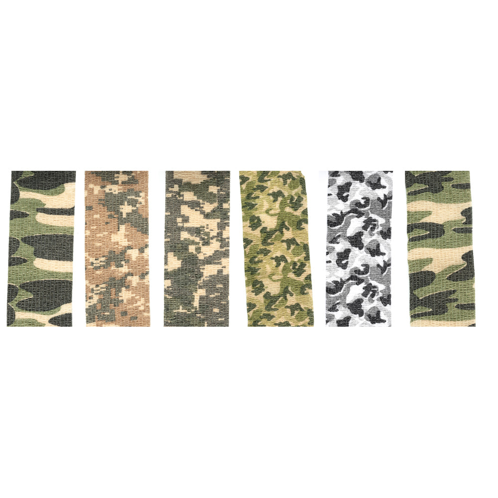 Camouflage Adhesive Free Wraps 6pc