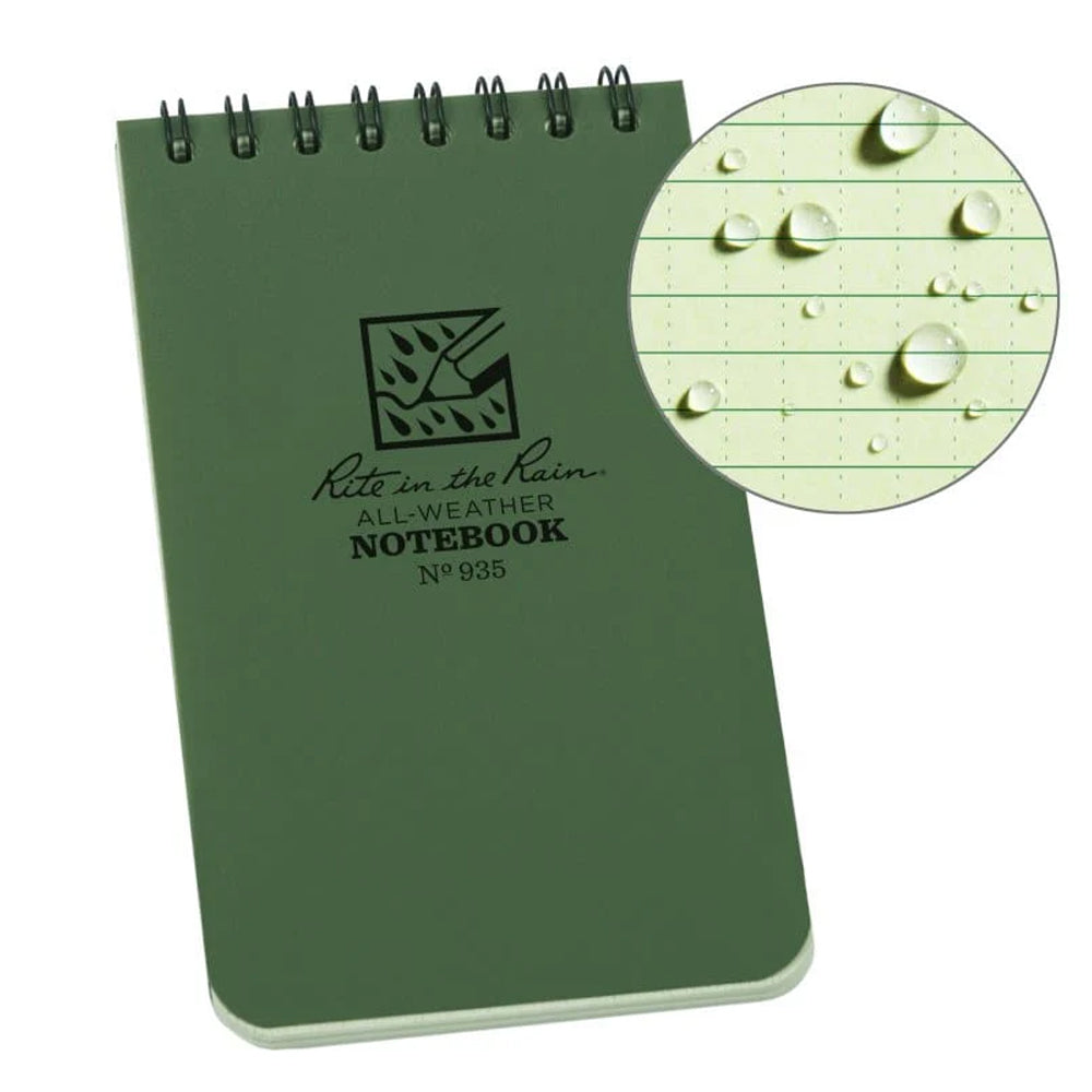 RITR 4 x 6 Top Spiral Notebook Green