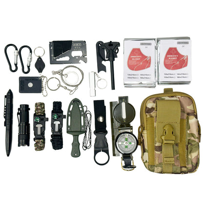 18pcs Emergency Tactical Survival SOS Set