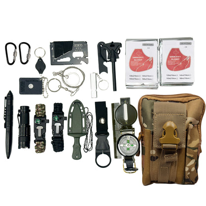 18pcs Emergency Tactical Survival SOS Set