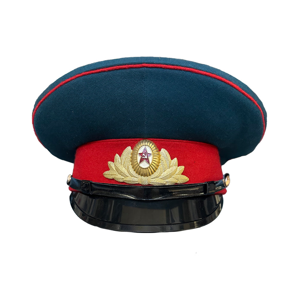 Original Soviet Military Officer's Visor Cap Emerald Green Dress Hat