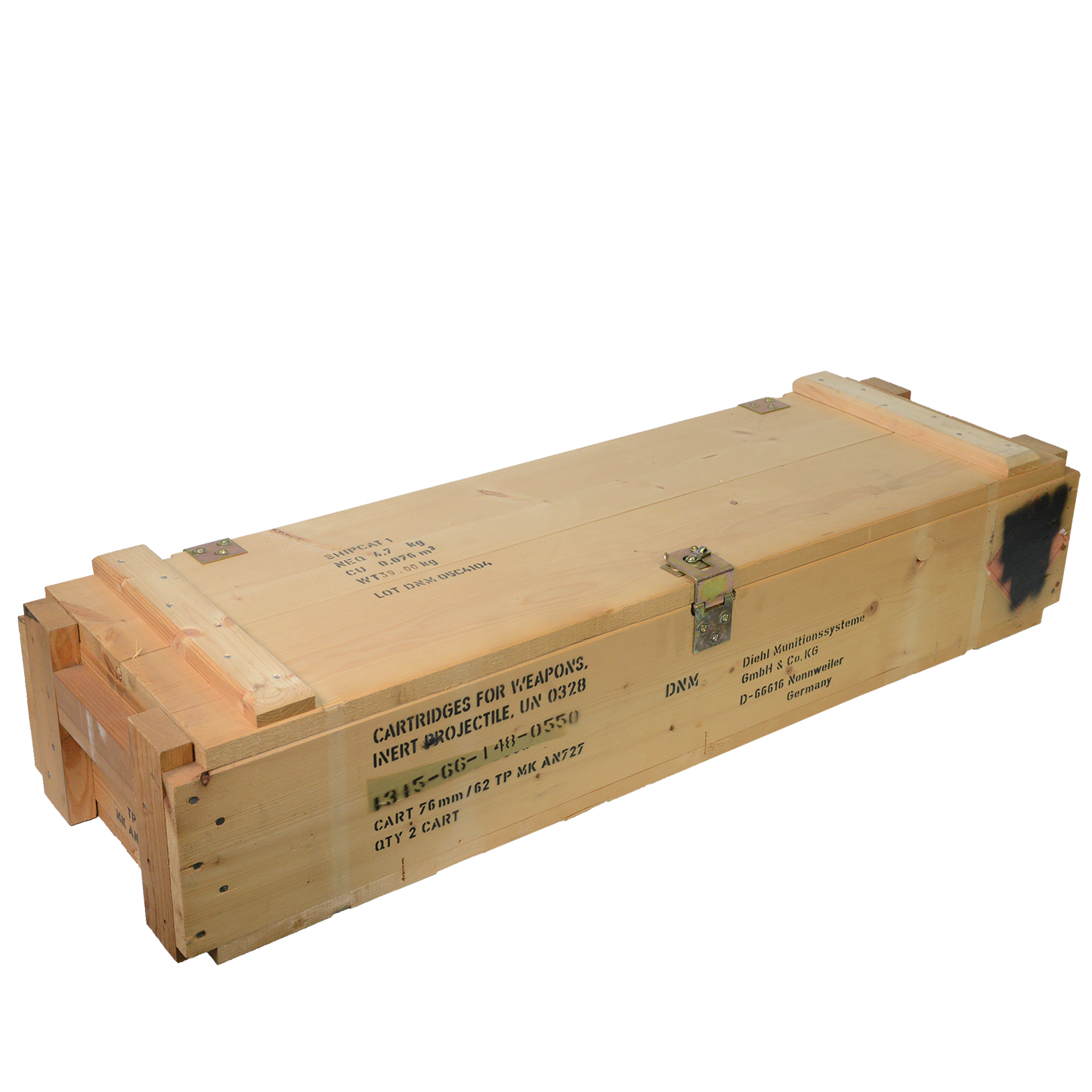 76mm Wooden Ammo Box Ex Australian Army