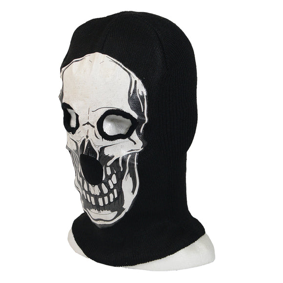 Skull Print Balaclava White