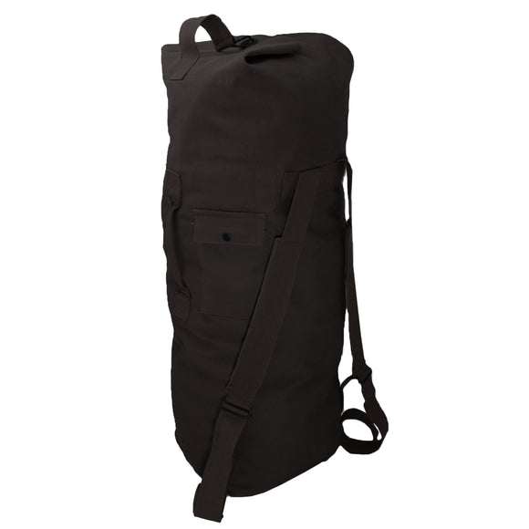 Duffle Kit Bag with Shoulder Straps Black