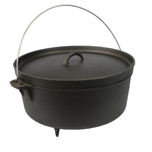 Cast Iron 12qt Dutch Oven with legs The Outdoor Gear Co
