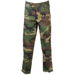 Woodland Camo BDU Trousers Military Style Pants