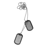 Silver Dog Tags with Silencers Military ID Tags