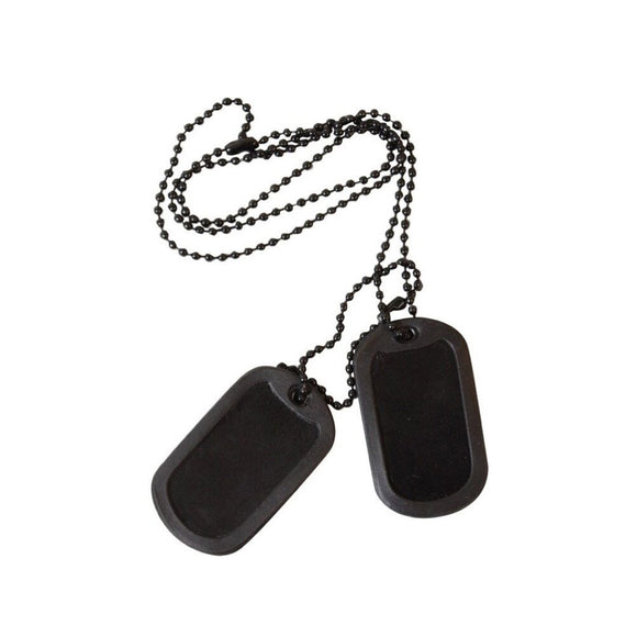 Black Dog Tags with Silencers Military ID Tags