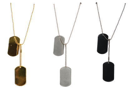 Black Dog Tags with Silencers Military ID Tags