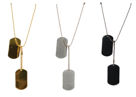 Gold Dog Tags with Silencers Military ID Tags