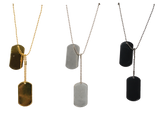 Gold Dog Tags with Silencers Military ID Tags