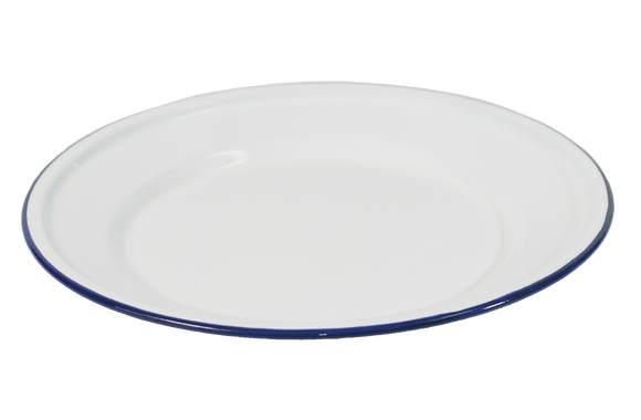 24cm Flat Enamel Plate