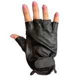 Leather Fingerless Glove Small