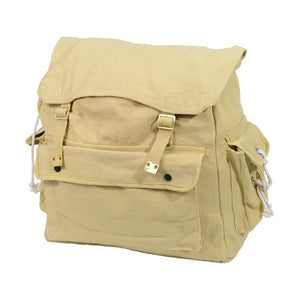 Cotton Canvas X-Large Webbing Backpack Khaki RSW4