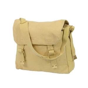 Cotton Canvas Webbing Shoulder Bag Khaki WH1