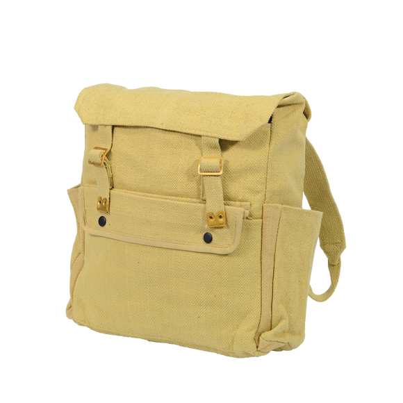 Cotton Canvas Medium Webbing Backpack Khaki