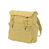 Cotton Canvas Medium Webbing Backpack Khaki