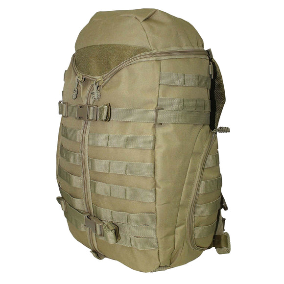 Tri Zip Military Backpack Desert Tan