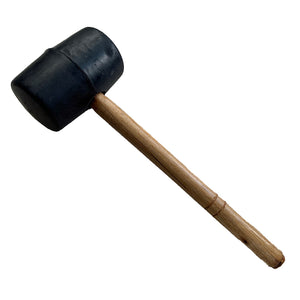 Rubber mallet with wooden handle