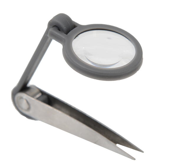 Magnifier with Tweezers