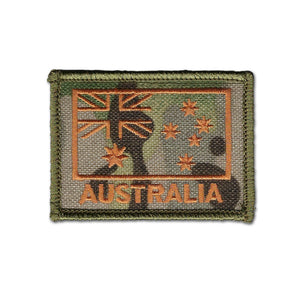 Australian Flag Outline on Multicam Patch