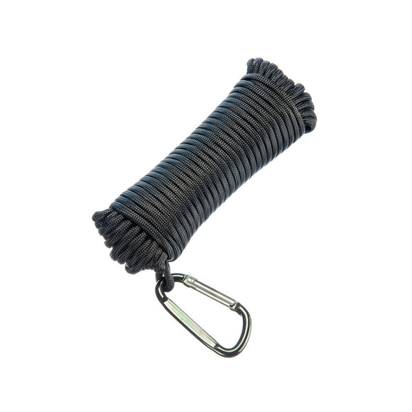 1100Lb Paracord with Carabiner Black