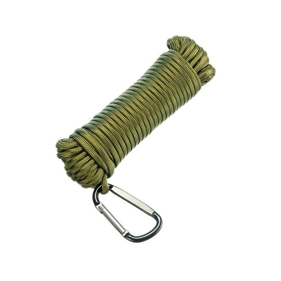 1100Lb Paracord with Carabiner Olive
