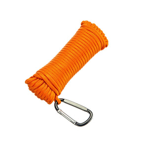 1100Lb Paracord with Carabiner Orange