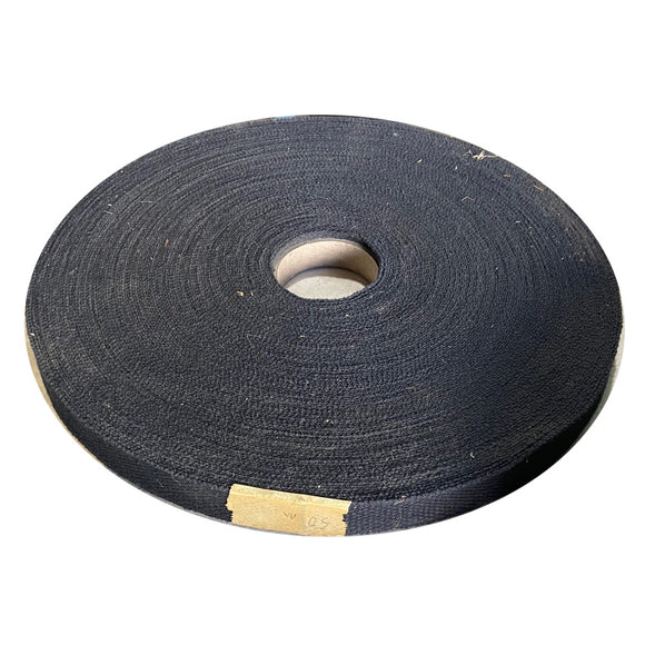 20mm Black Cotton Webbing Roll