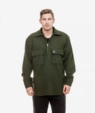 Swanndri Men's Ranger Wool Zip Front Bush Shirt Olive