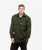 Swanndri Men's Ranger Wool Zip Front Bush Shirt Olive