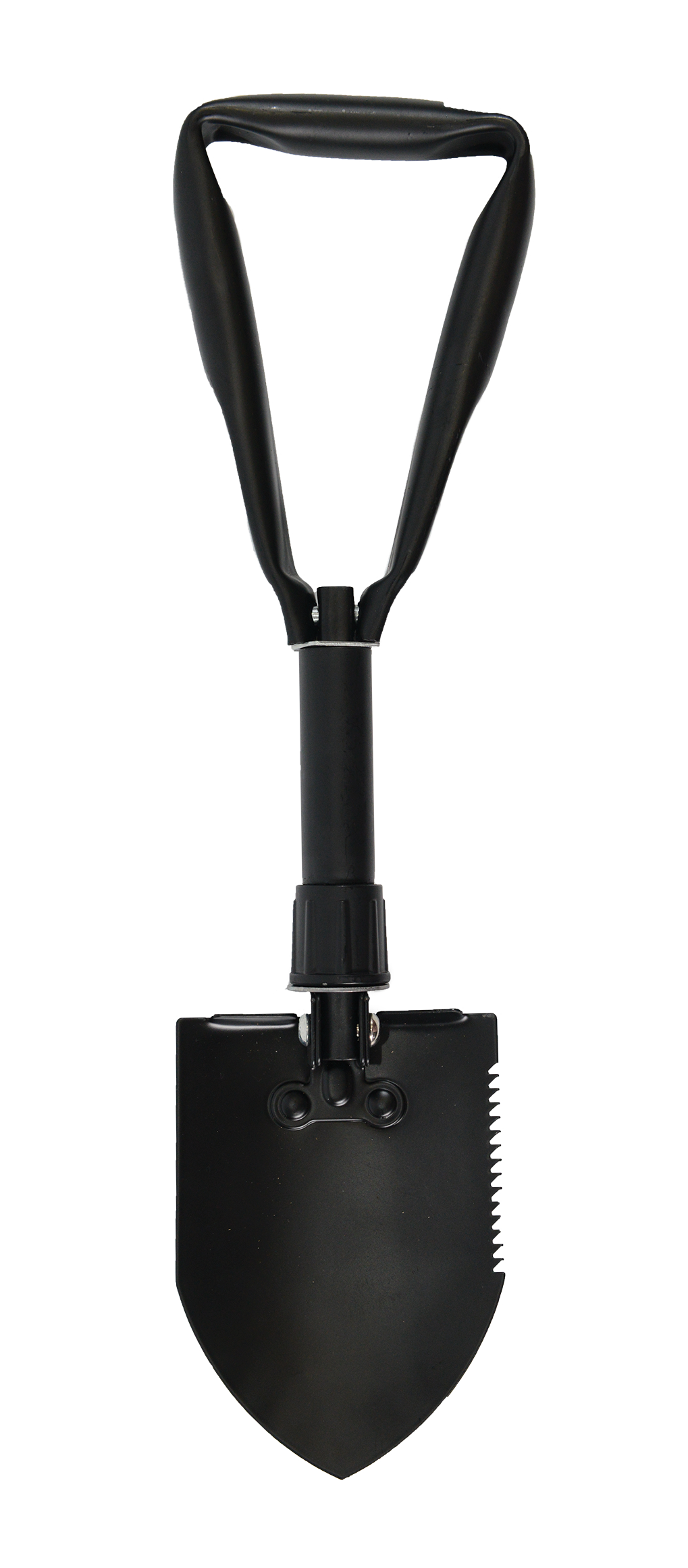 Black Mini 3-Way Folding Shovel with Pick