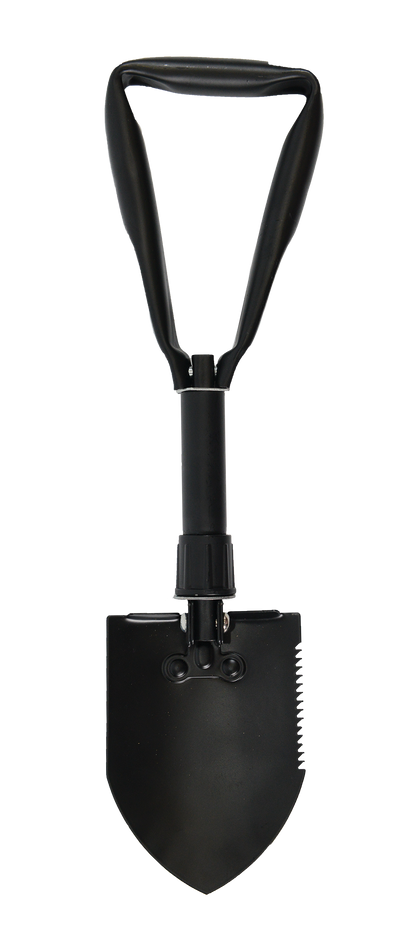 Black Mini 3-Way Folding Shovel with Pick